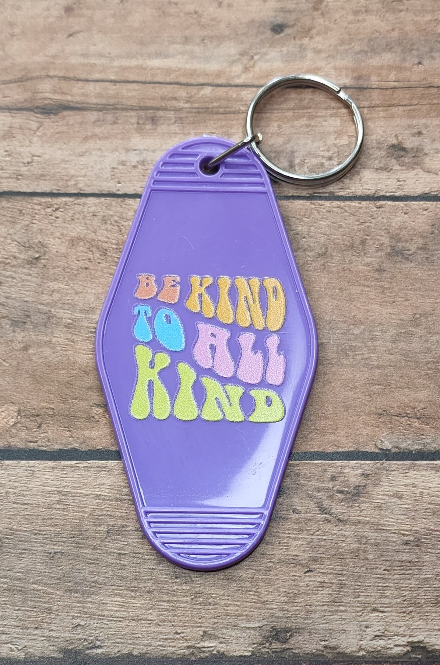 Be Kind To All Kind Motel Key Tag | Purple Acrylic Motel Key Tag