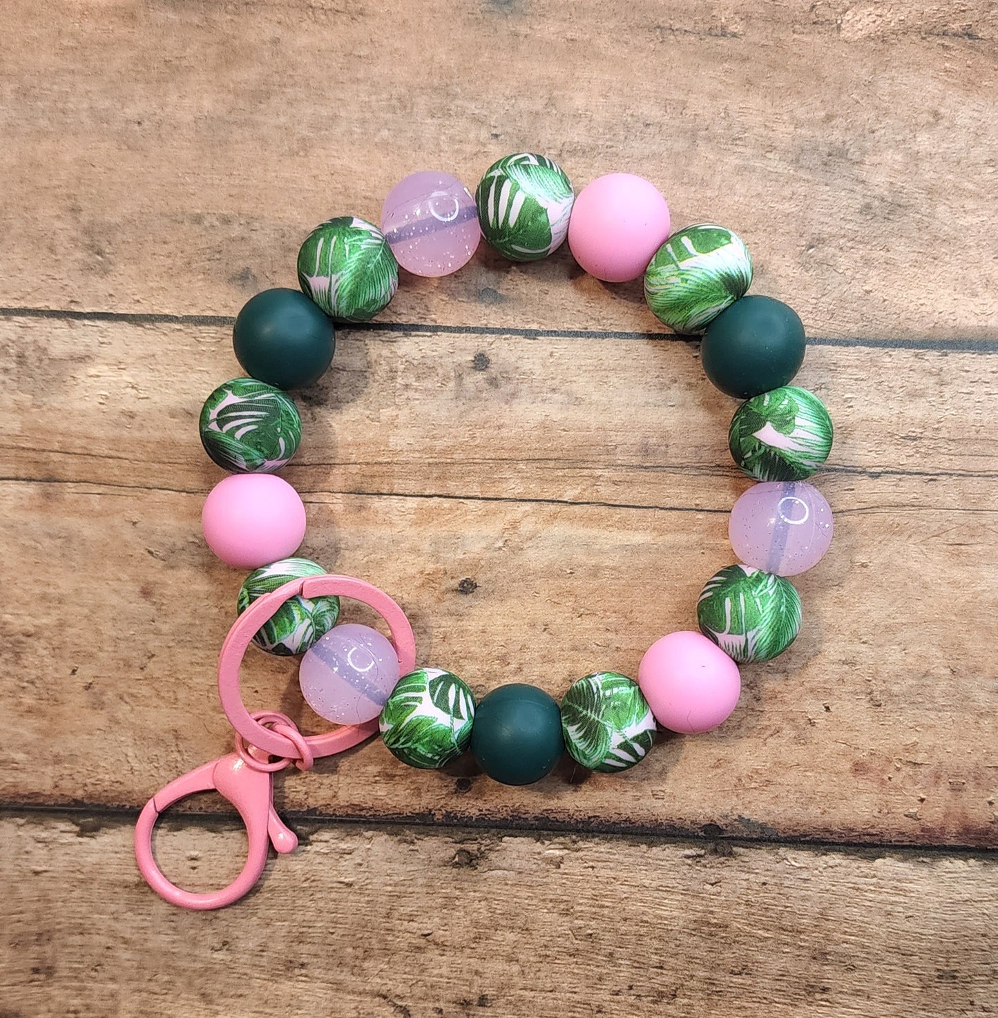 Tropical Greenery Wristlet