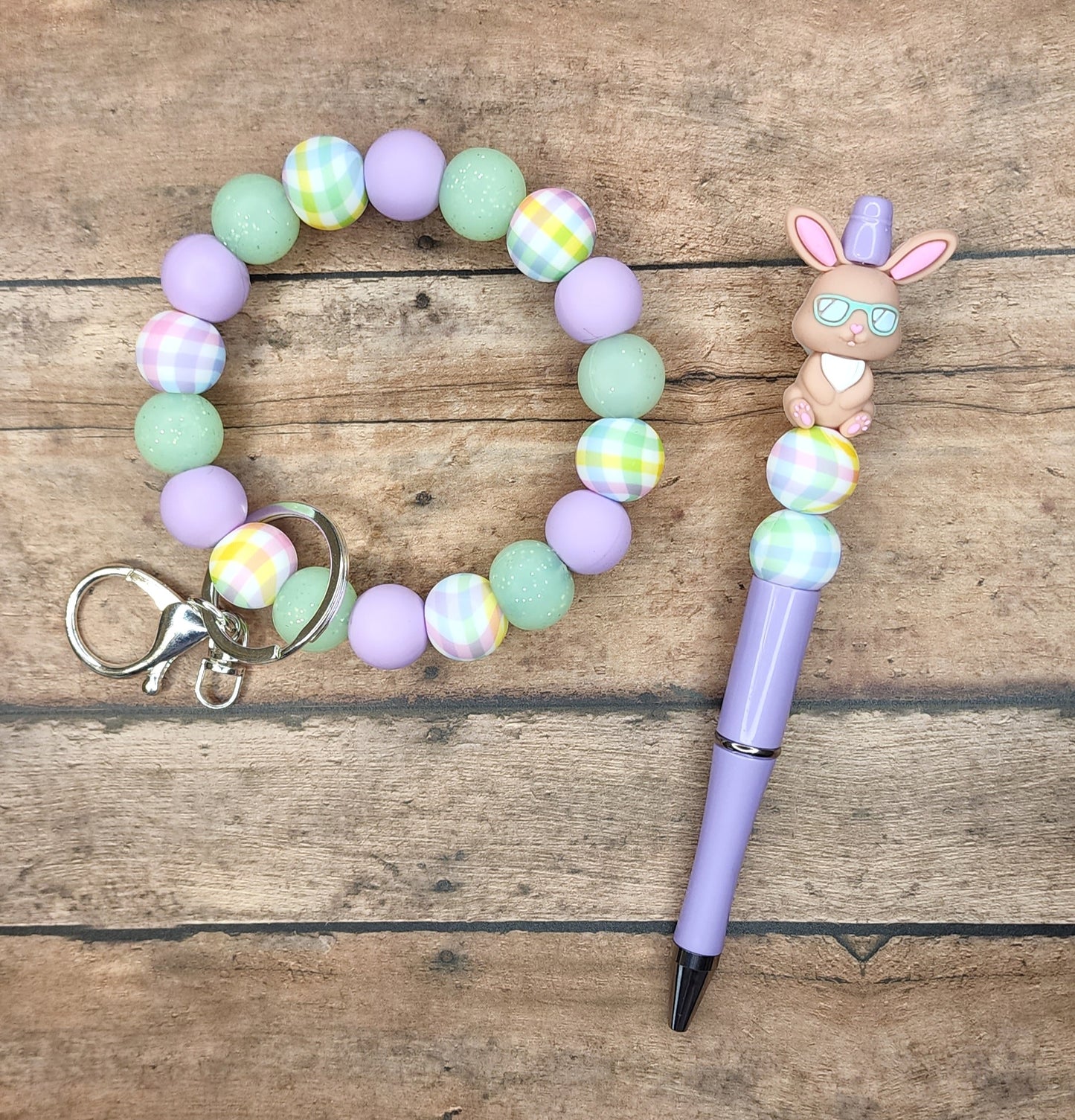 Wristlet+Pen Monthly Subscription Box | Silicone Beaded Wristlet+Pen Subscription | Read Description For Details