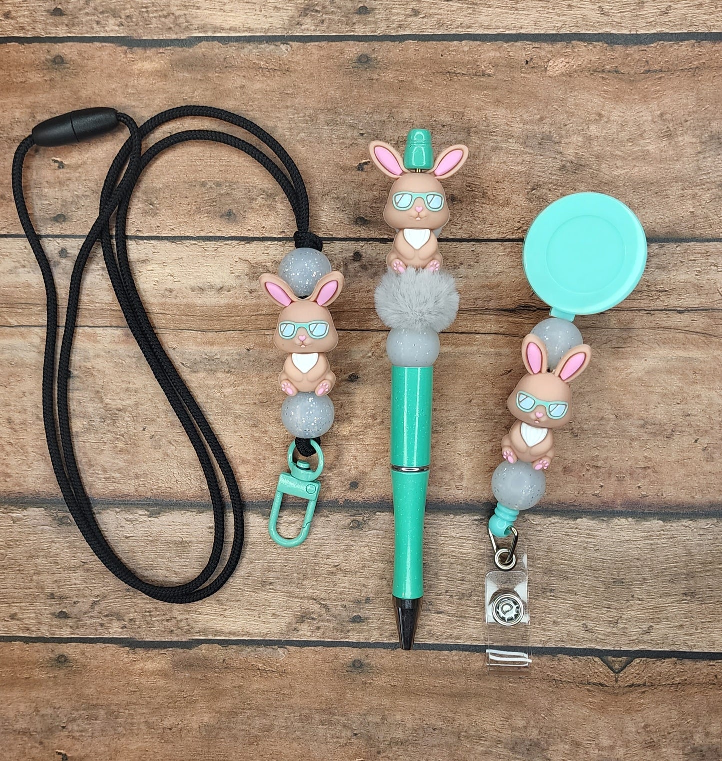 Cool Bunny Lanyard/Pen/Badge Reel