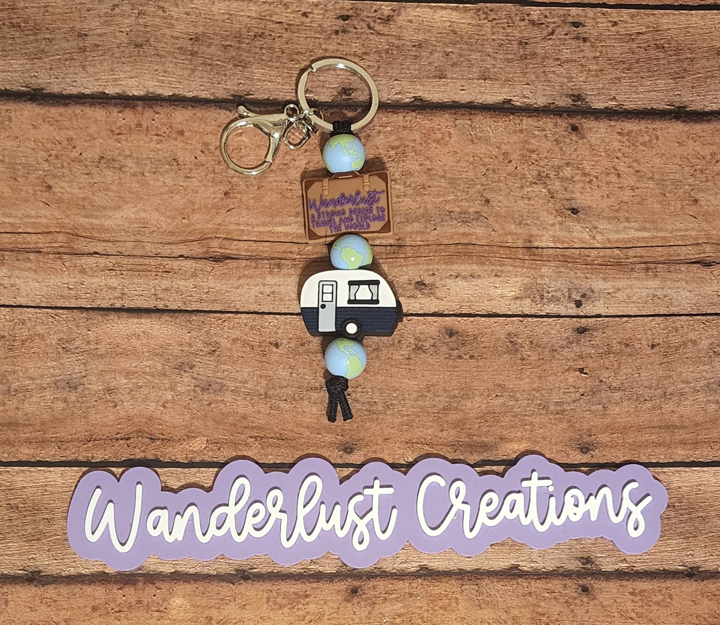 Wanderlust Camper Mini Keychain