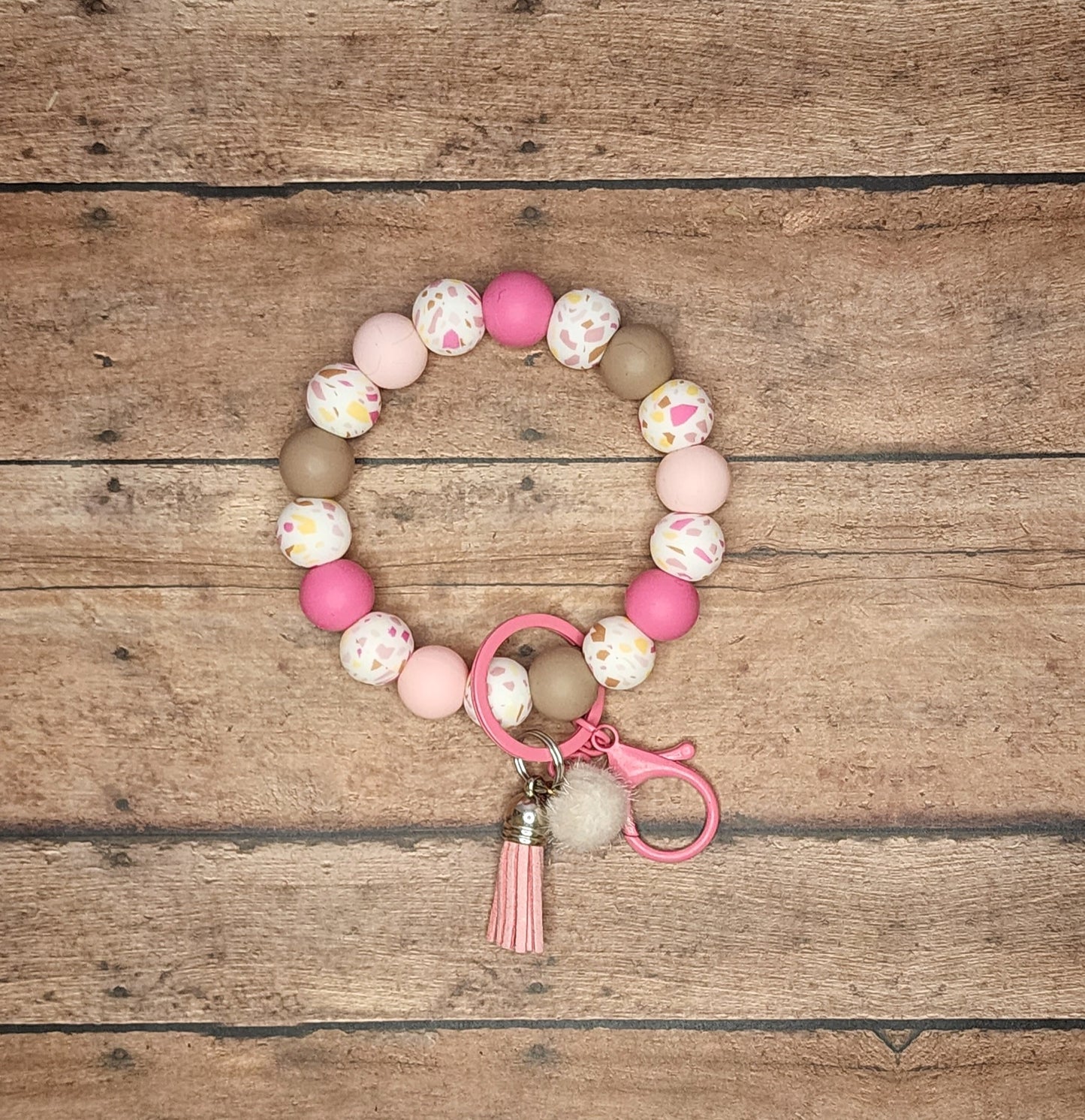 Pink Lemonade Terrazzo Wristlet