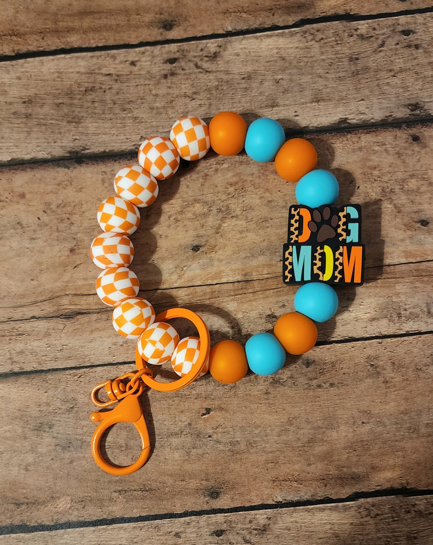 Checker Dog Mom Wristlet