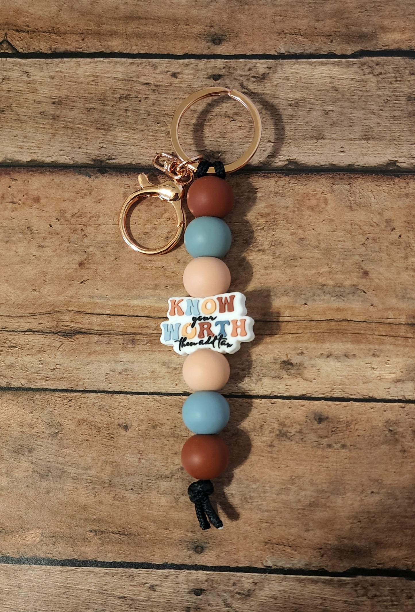 Know Your Worth Then Add Tax Keychain