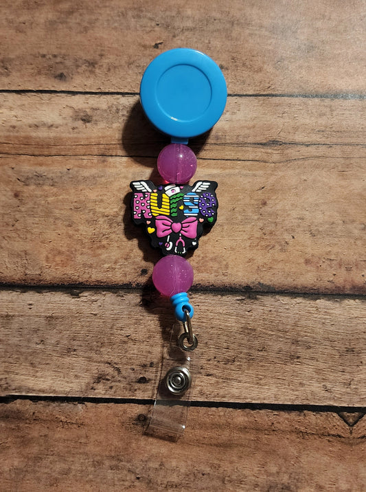 Nurse Bow Silicone Bead Badge Reel | Cute Sparkly Nurse Badge Reel