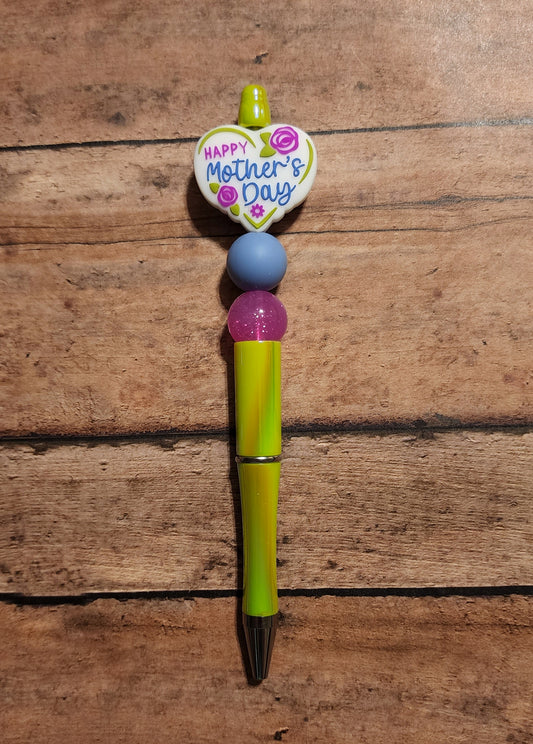 Happy Mother's Day Silicone Bead Pen | Bright Silicone Beaded Pen For Moms