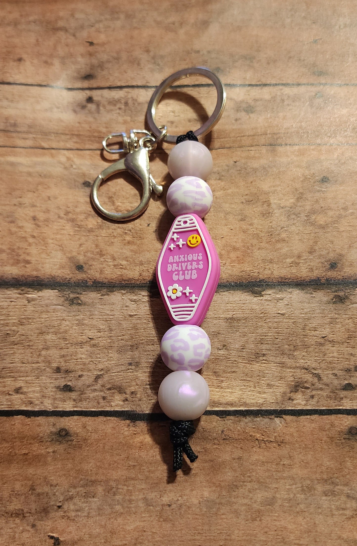 Anxious Drivers Club | Silicone Beaded Mini Keychain
