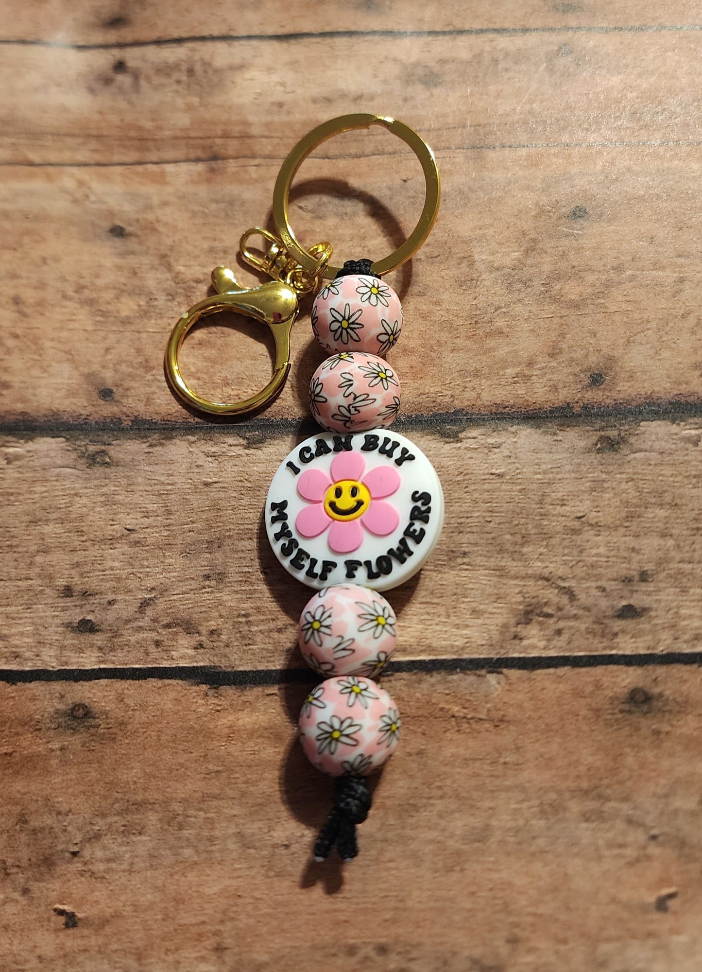 I Can Buy Myself Flowers | Silicone Beaded Mini Keychain