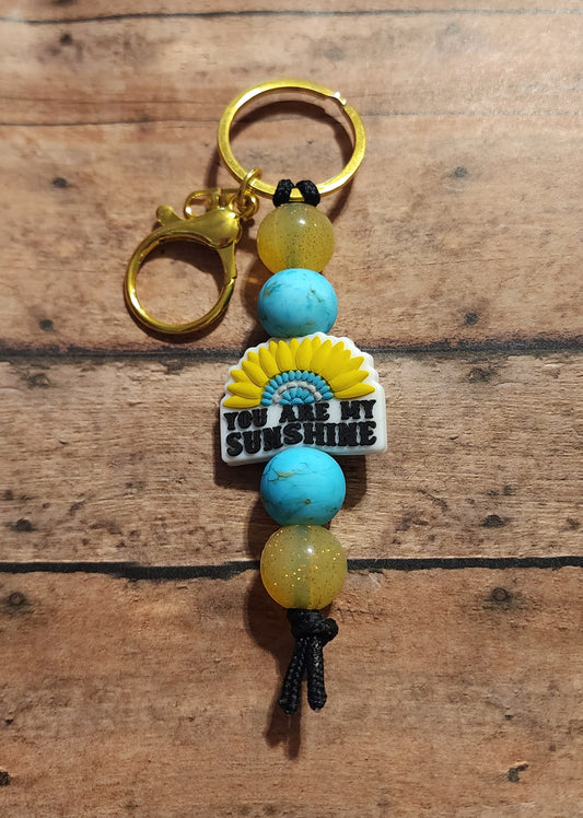 You Are My Sunshine | Silicone Beaded Mini Keychain