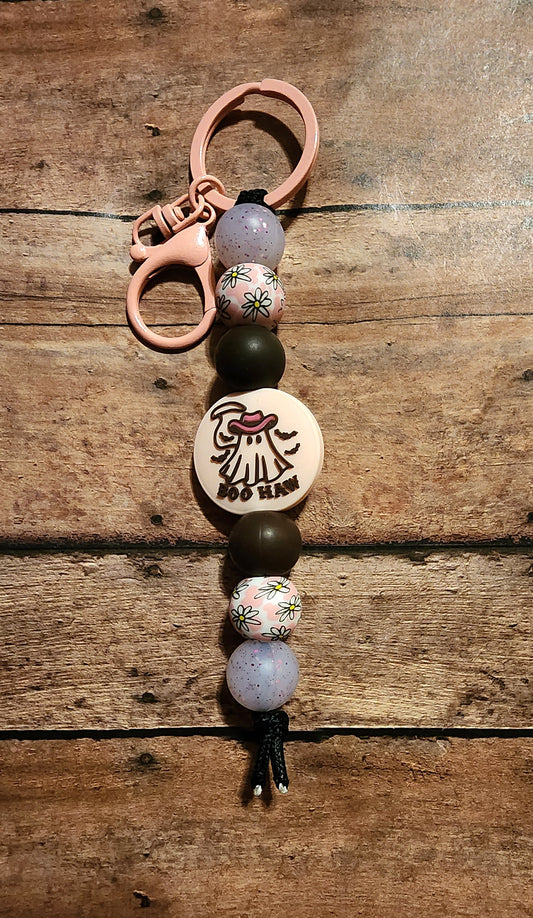 Boo Haw | Silicone Beaded Keychain
