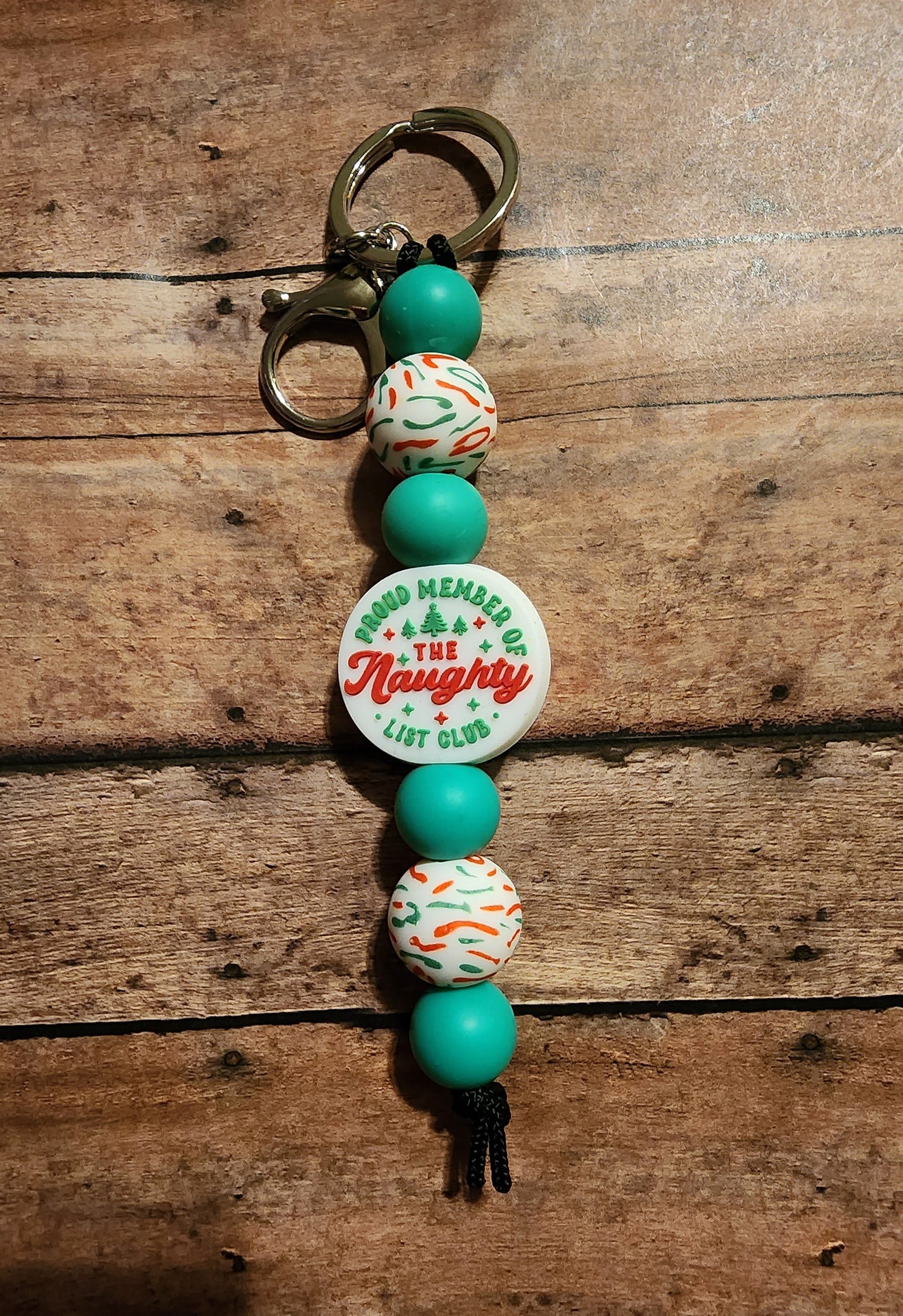 Proud Member of the Naughty List Club | Silicone Beaded Keychain