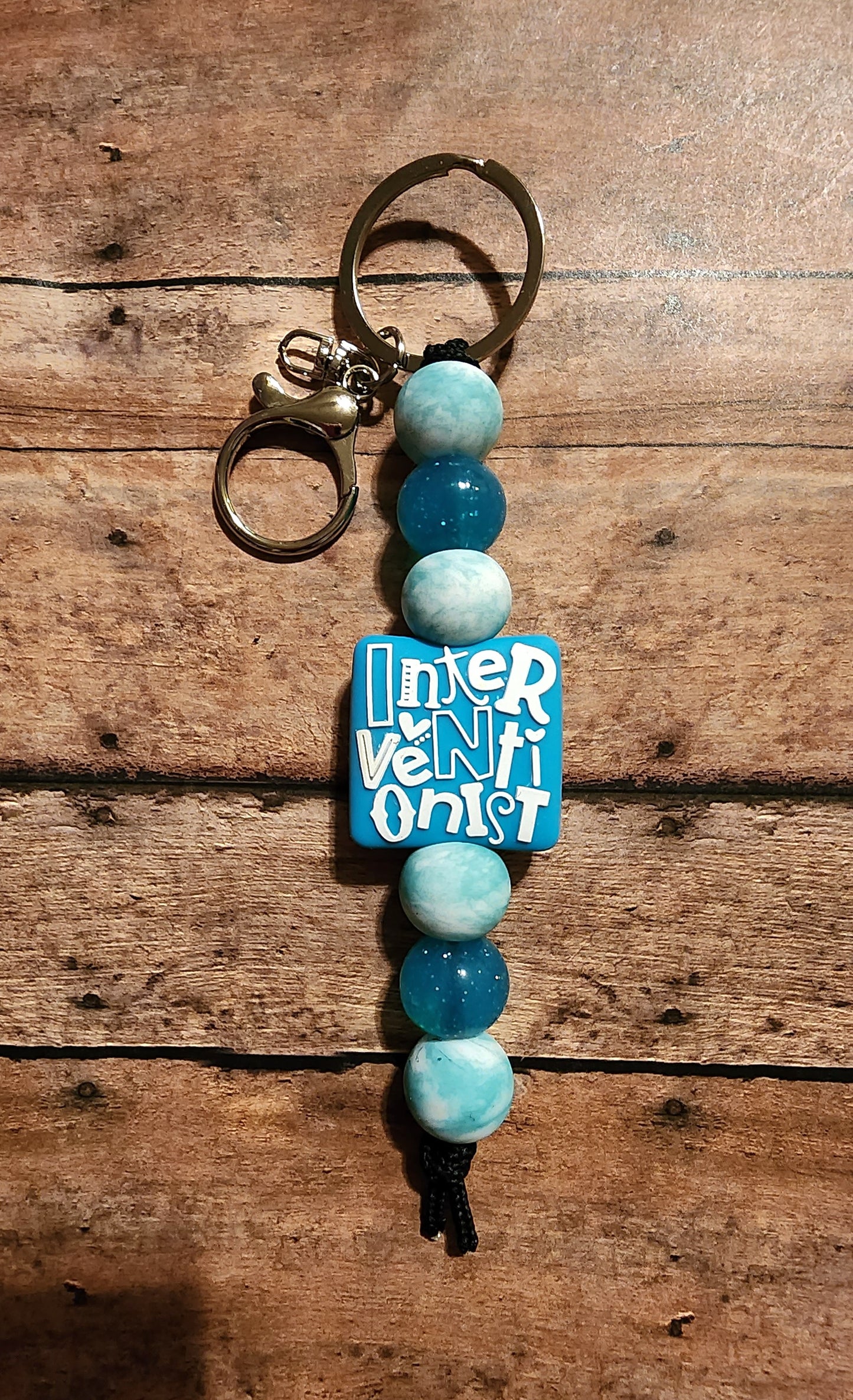 Interventionist | Silicone Beaded Keychain