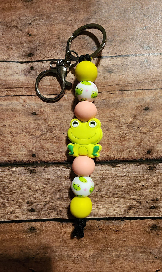 Cute Froggy | Silicone Beaded Keychain