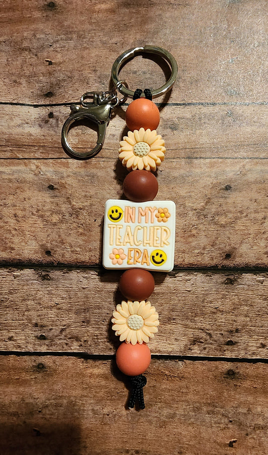 In My Teacher Era | Silicone Beaded Keychain