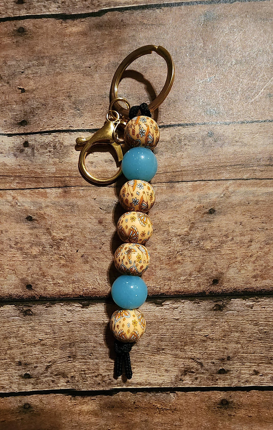 Butterfly Glitter | Silicone Beaded Keychain