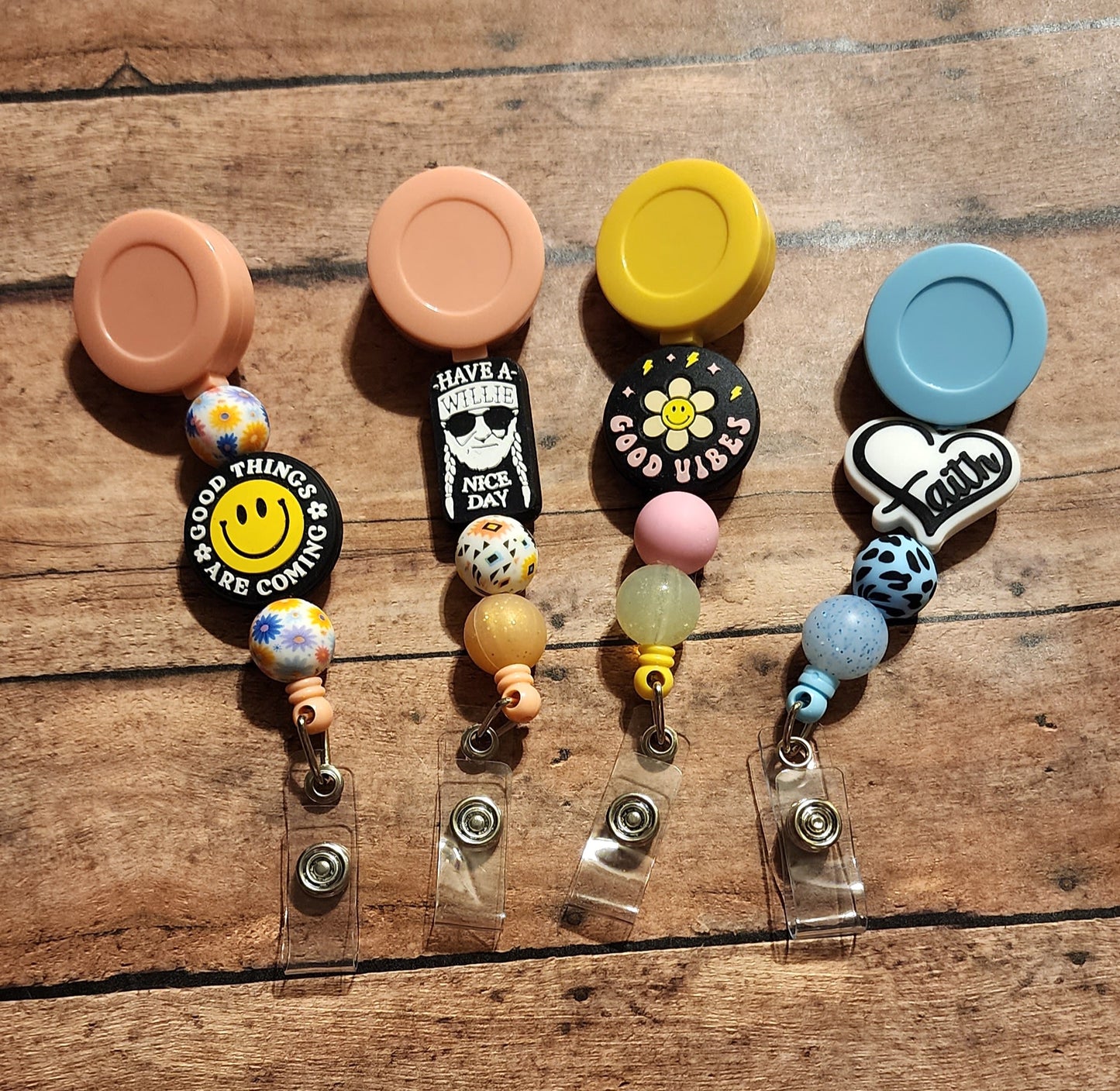 Motivational | Silicone Beaded Badge Reel