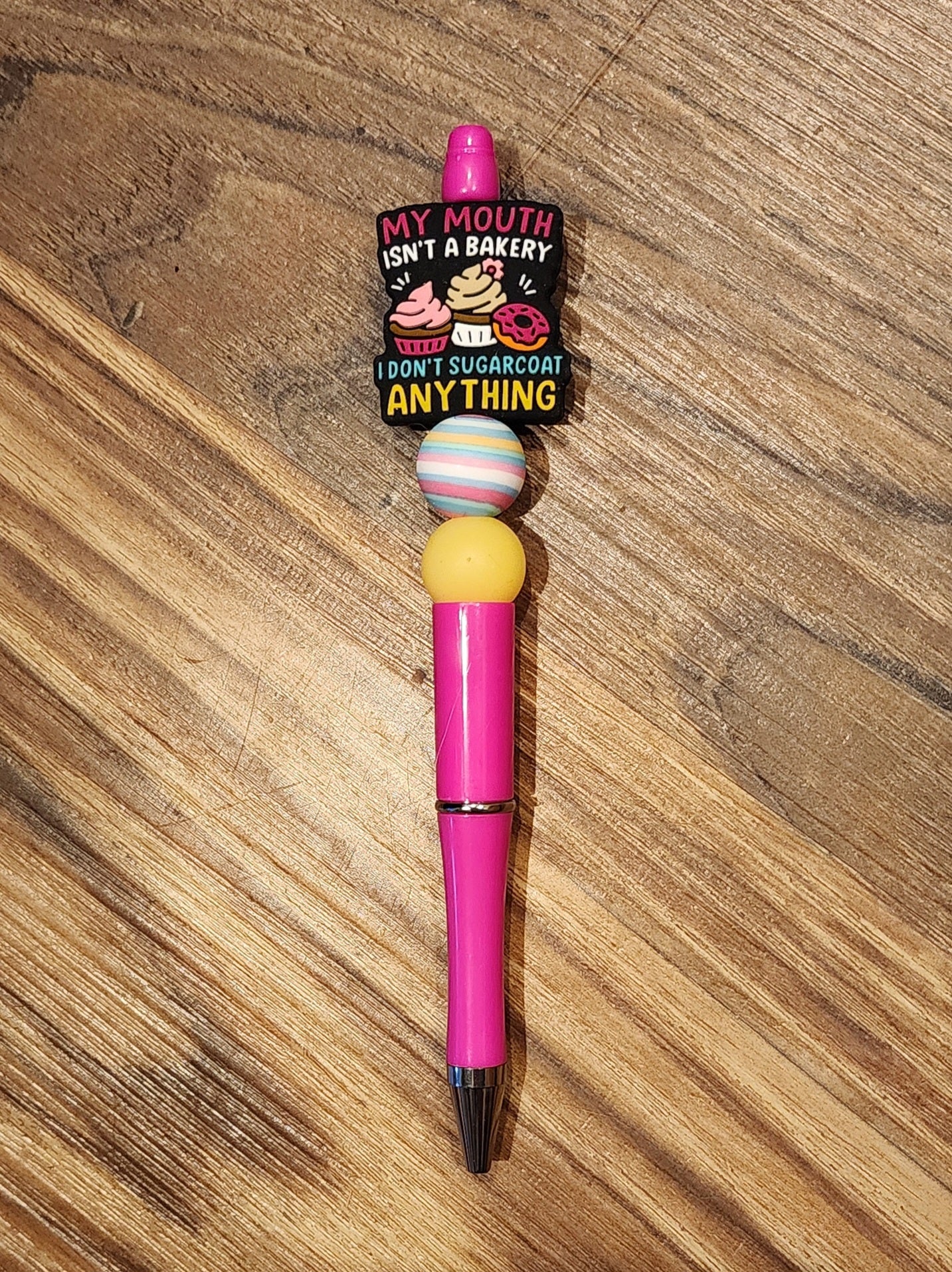 I Don't Sugarcoat Anything | Silicone Beaded Pen