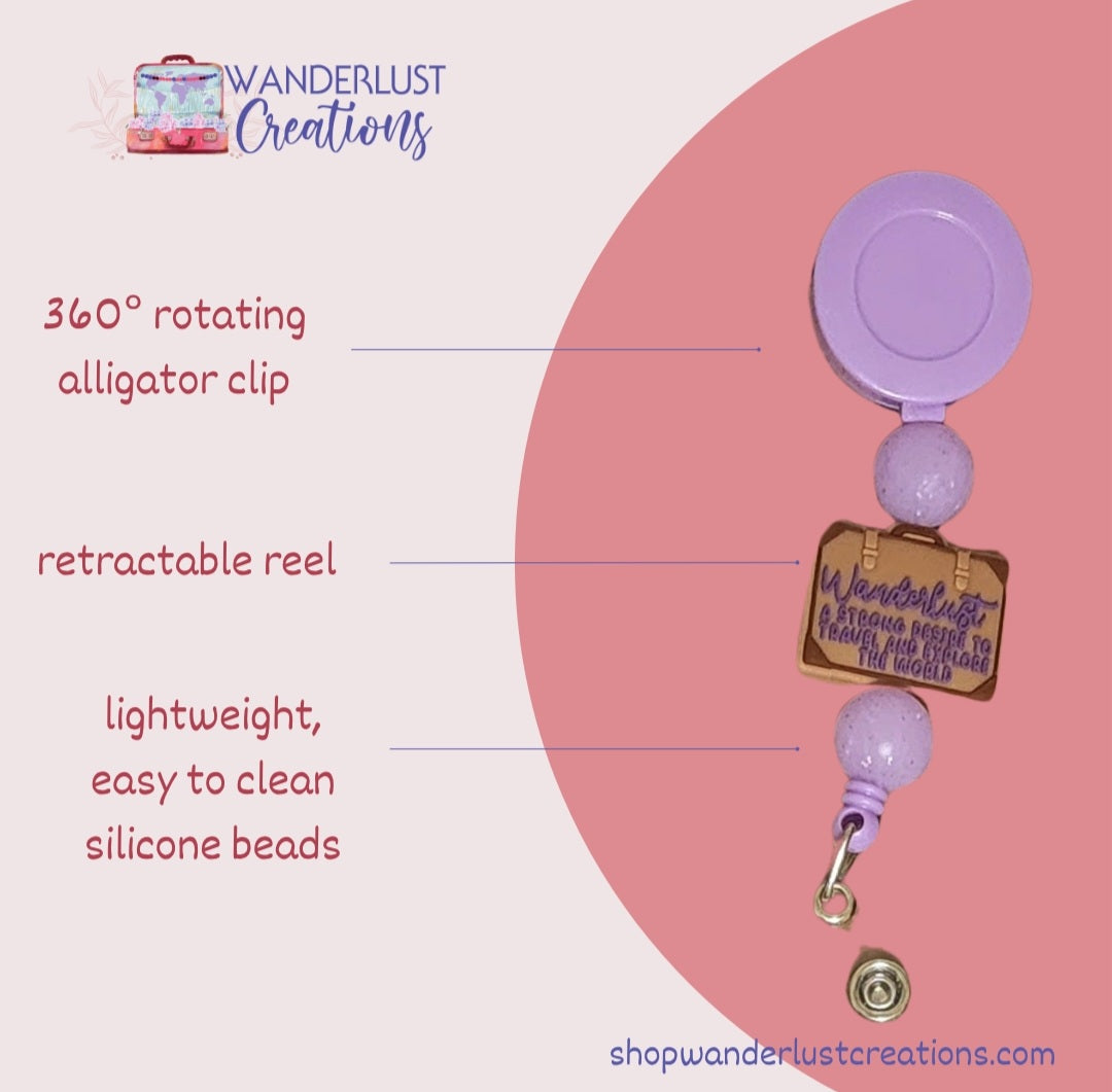 Motivational | Silicone Beaded Badge Reel