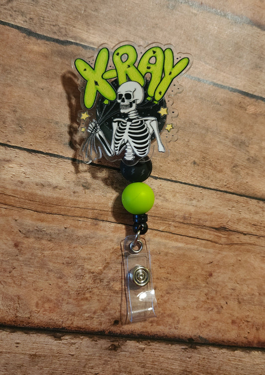 X-Ray | Glow-in-the-Dark Silicone Beaded Badge Reel