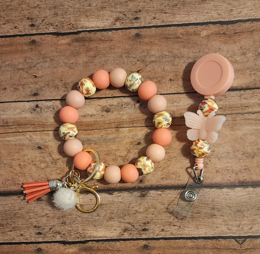 Wristlet+Badge Reel Monthly Subscription Box | Silicone Beaded Wristlet+Badge Reel Subscription | Read Description For Details