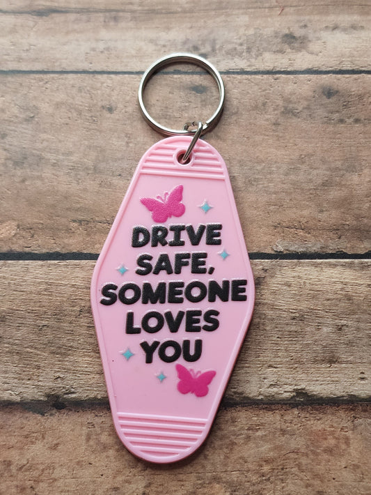 Drive Safe Motel Key Tag