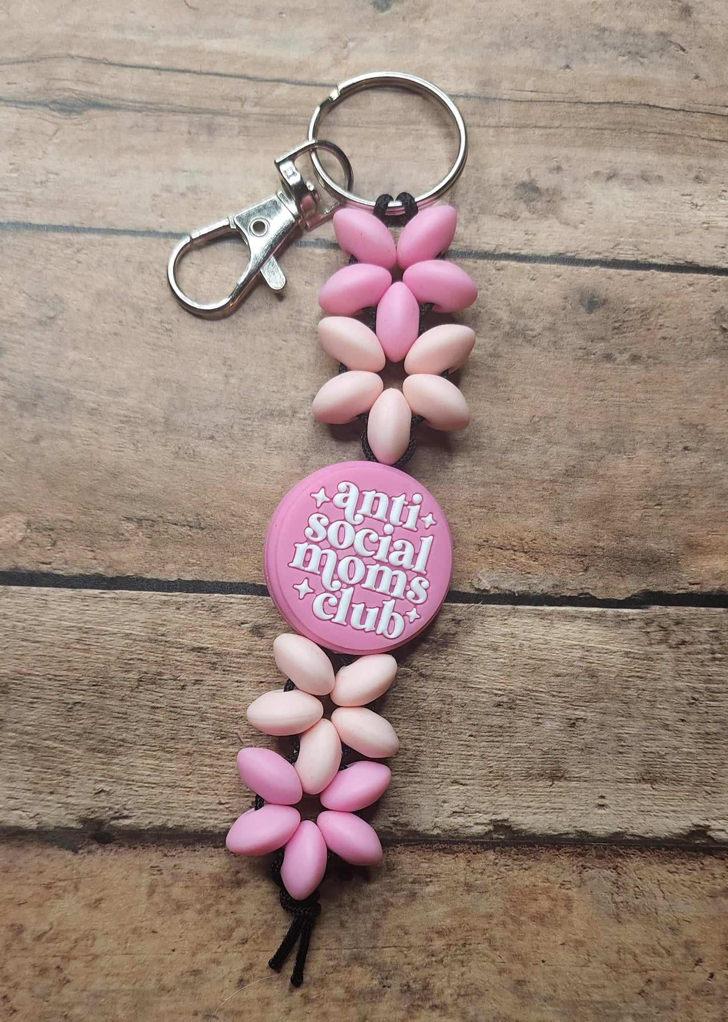 Anti-Social Mom Flower Keychain