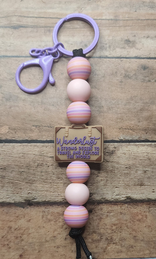 Wanderlust Stripes Keychain