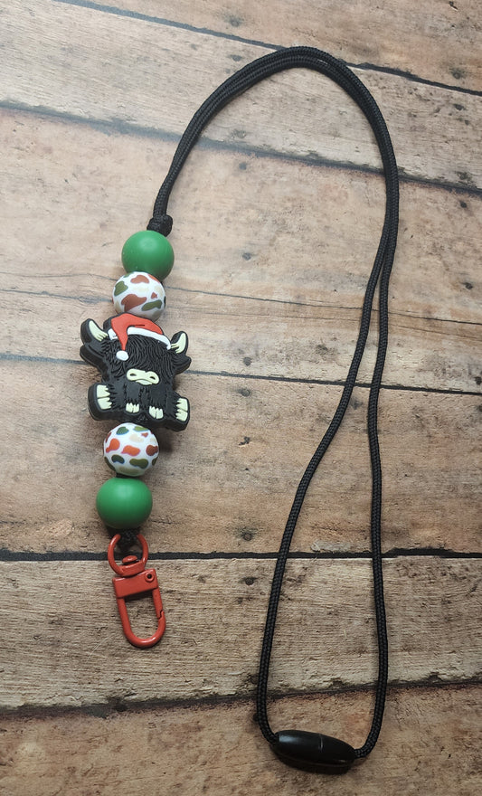 Christmas Cow Lanyard