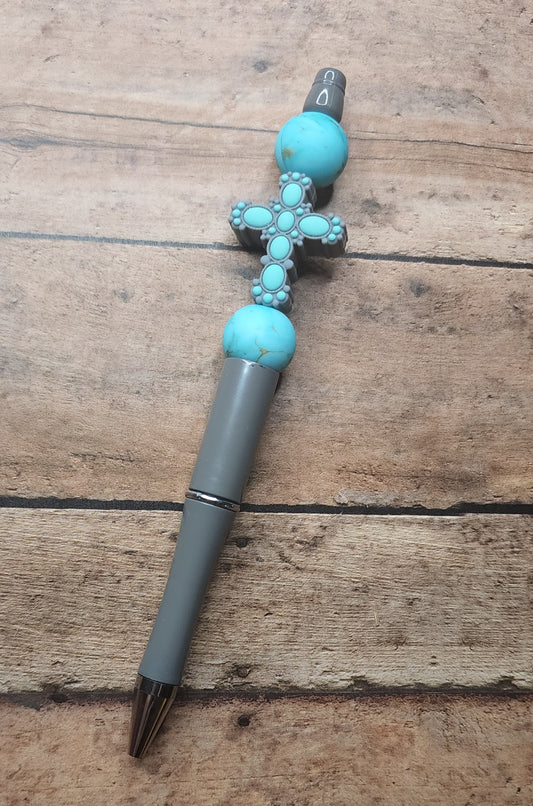 Turquoise Cross Pen