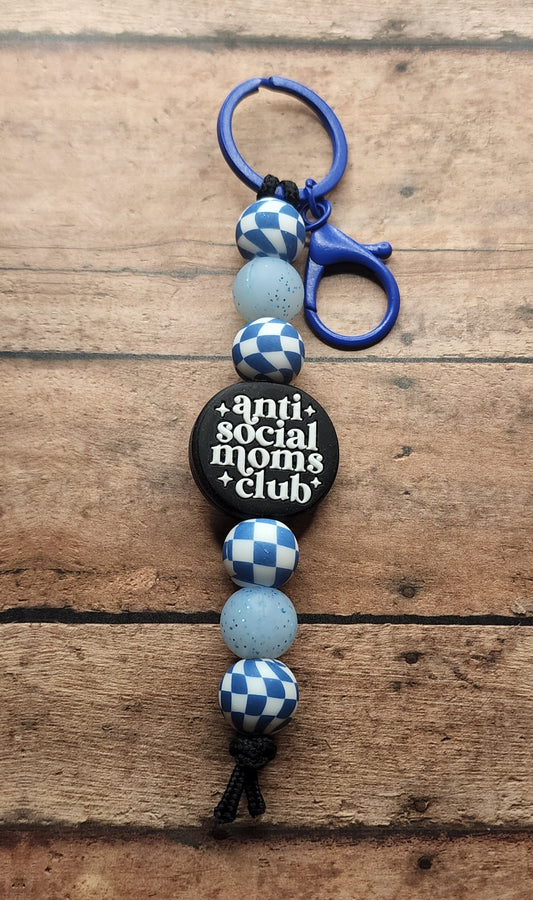 Anti-Social Moms Checker Keychain