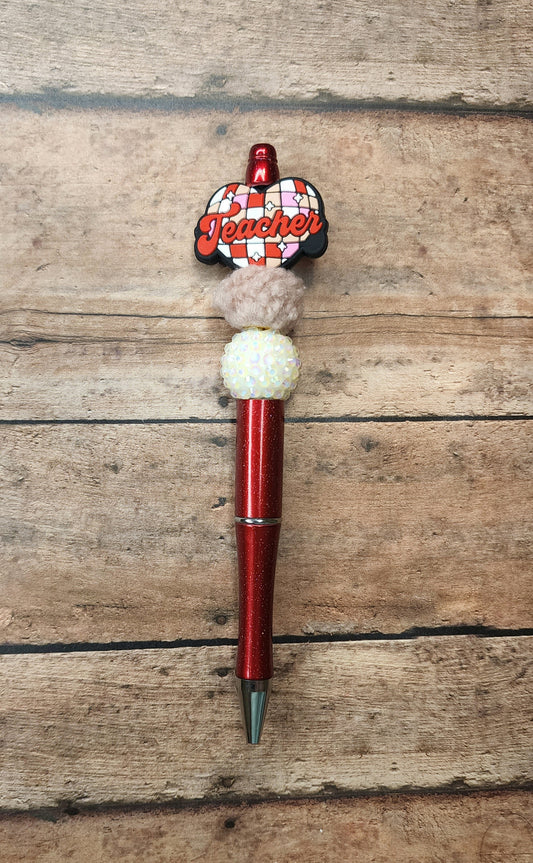 Teacher Disco Heart Pen