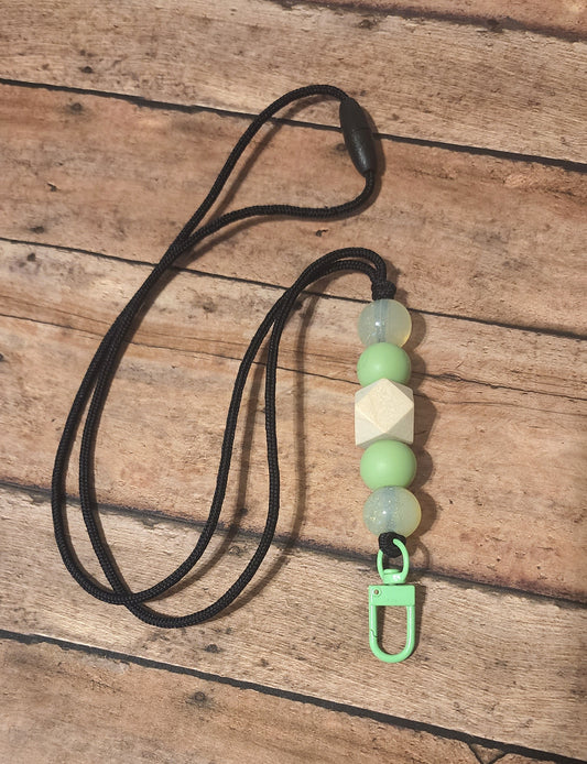 Green Glitter Lanyard