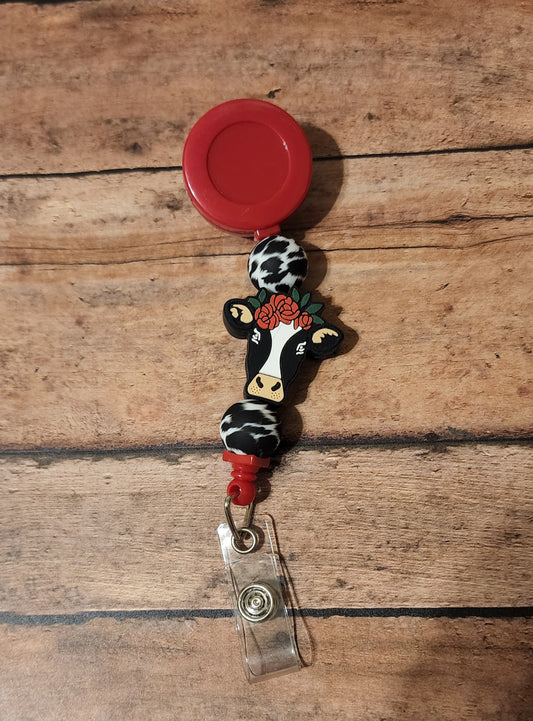 Rosie Cow Badge Reel