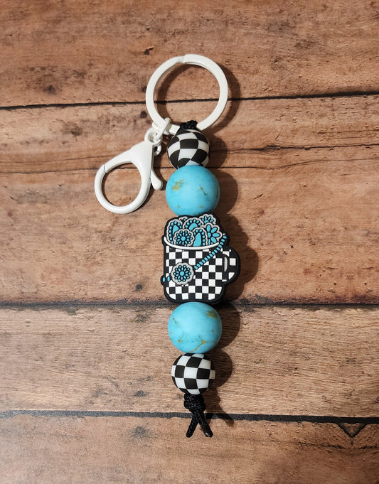 Cup of Turquoise Mini Keychain