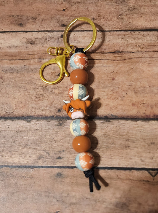 Highland Cow Keychain