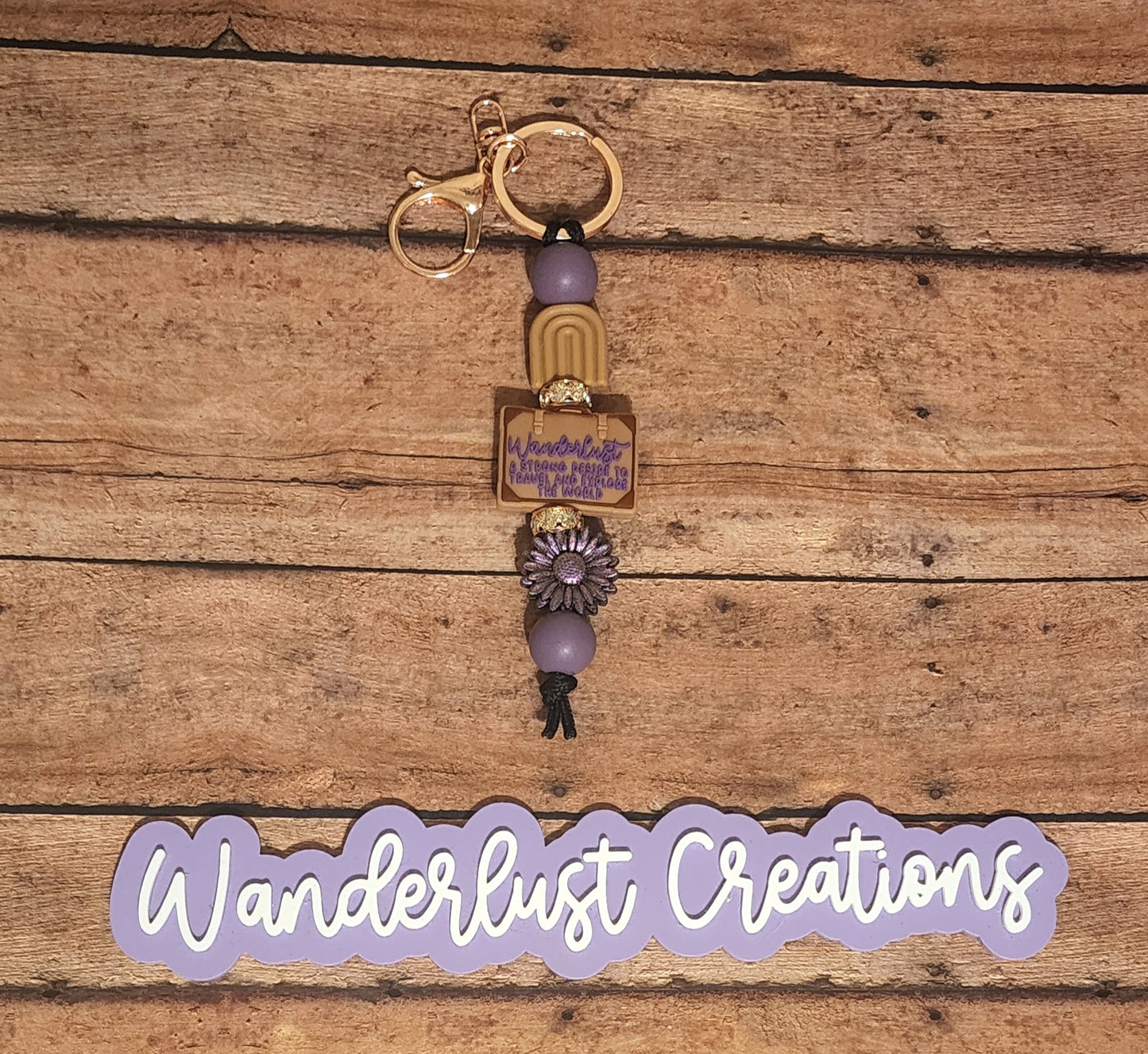 Wanderlust Flower Keychain