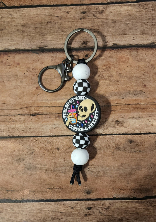 Fueled By Iced Coffee & Anxiety Mini Keychain
