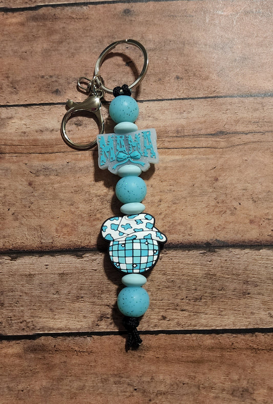 Disco Cowgirl Mama Keychain