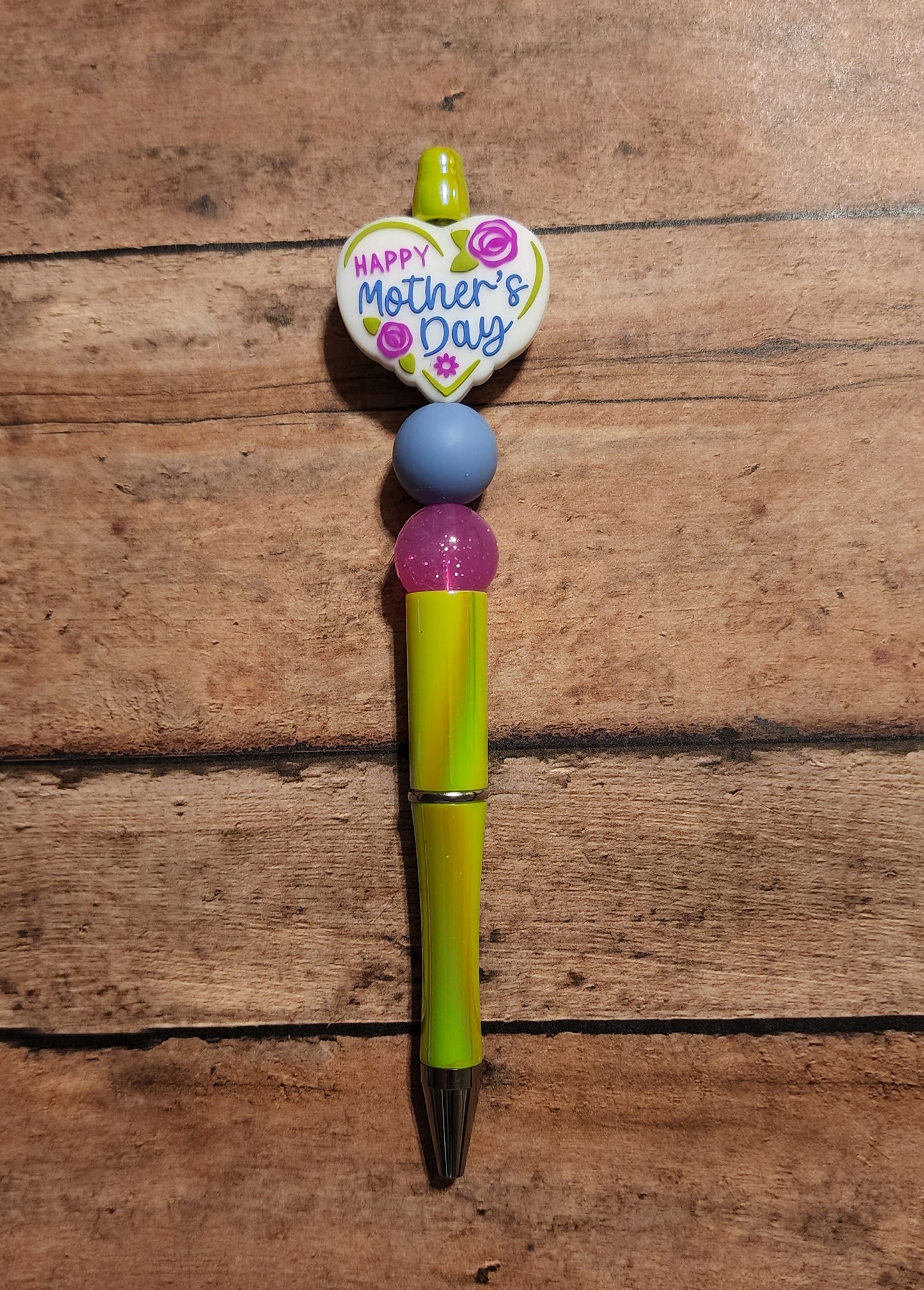 Happy Mother's Day Silicone Bead Pen | Bright Silicone Beaded Pen For Moms