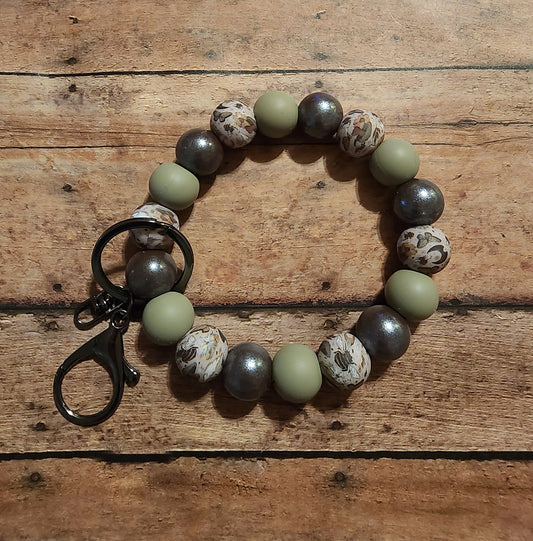 Dark Forest | Silicone Beaded Wristlet Keychain