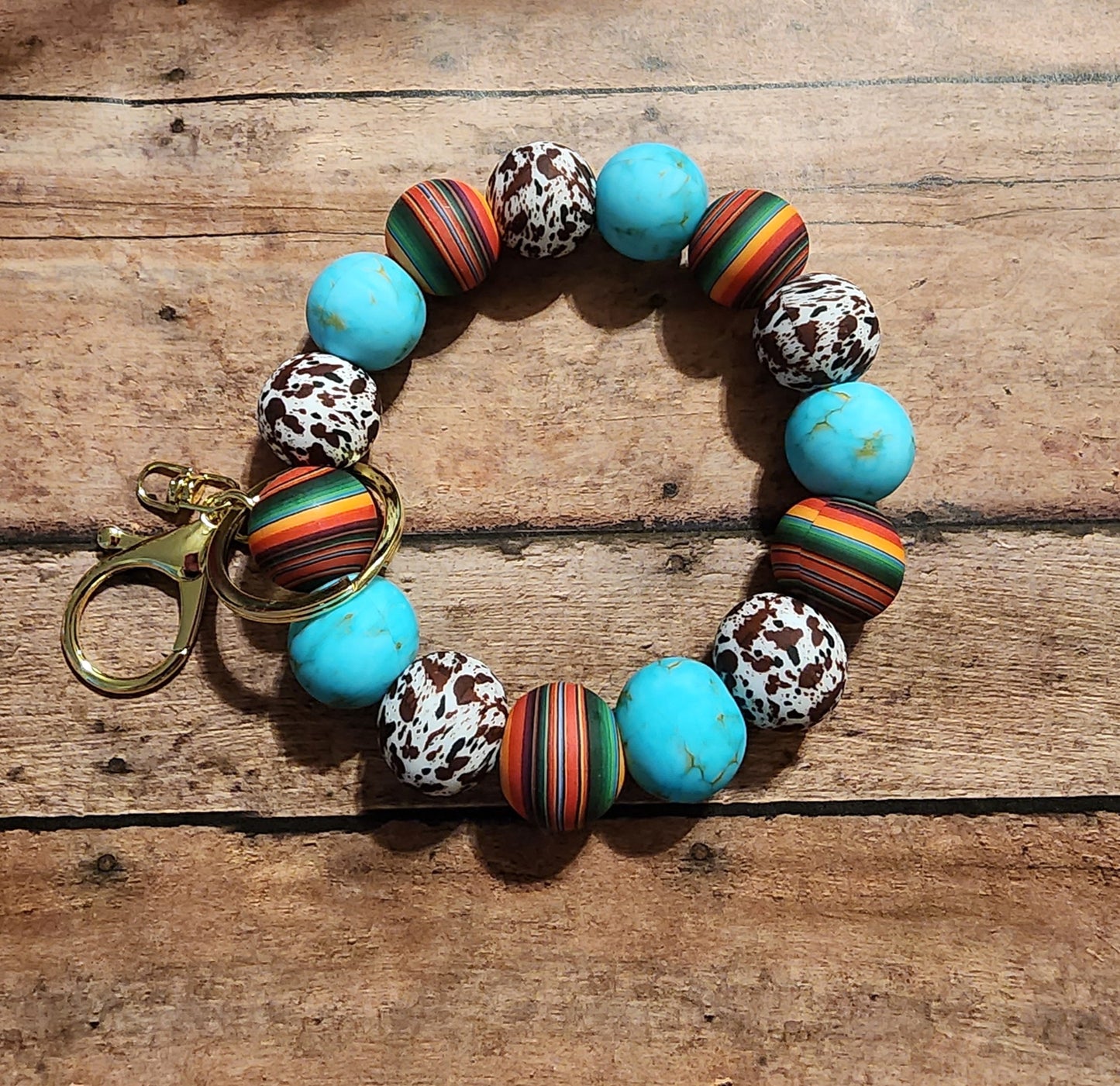 All Things Western | Silicone Beaded Bubble Wristlet Keychain