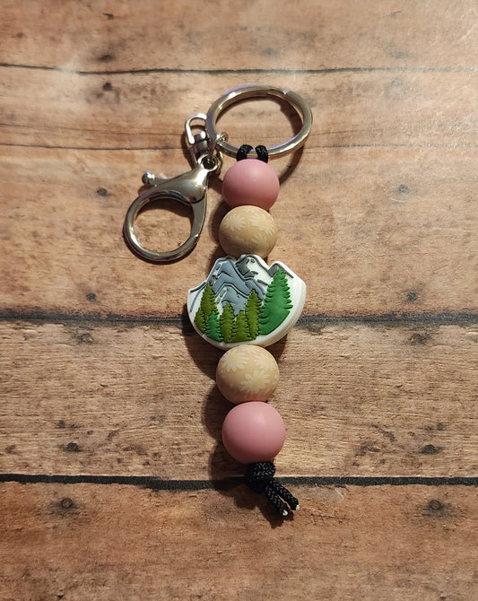 Daisy Mountains | Silicone Beaded Mini Keychain