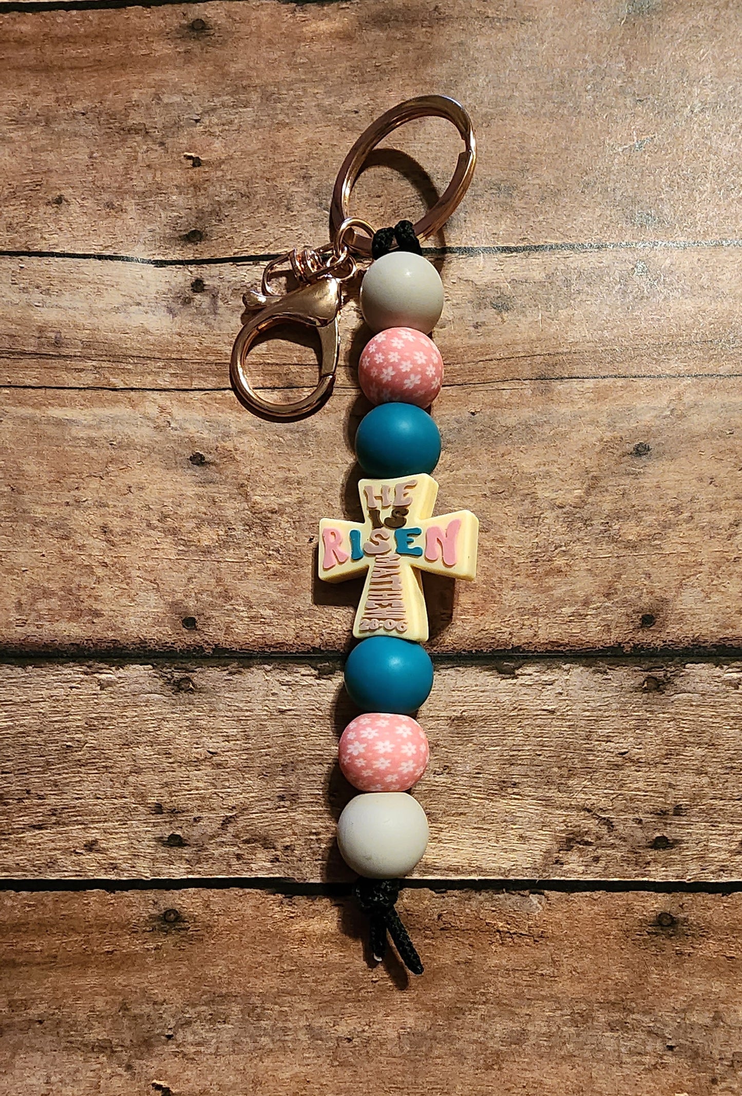 He Is Risen | Silicone Beaded Keychain
