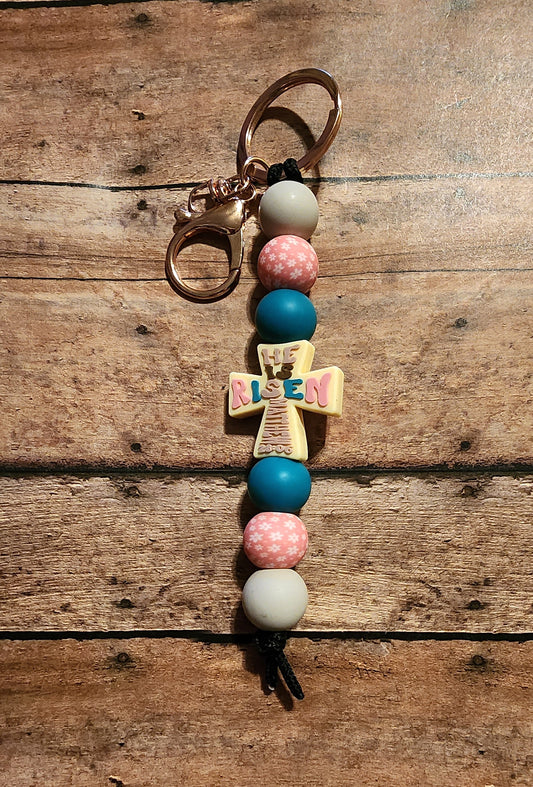 He Is Risen | Silicone Beaded Keychain