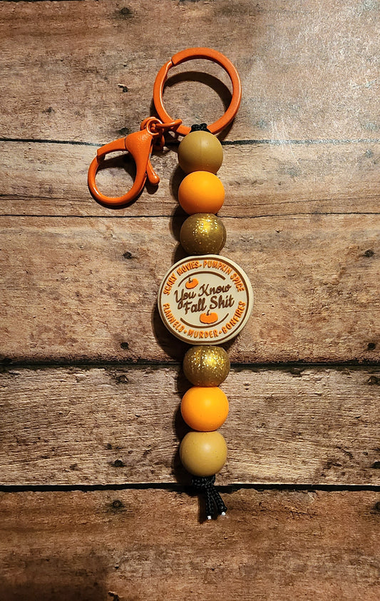 Fall Shit | Silicone Beaded Keychain