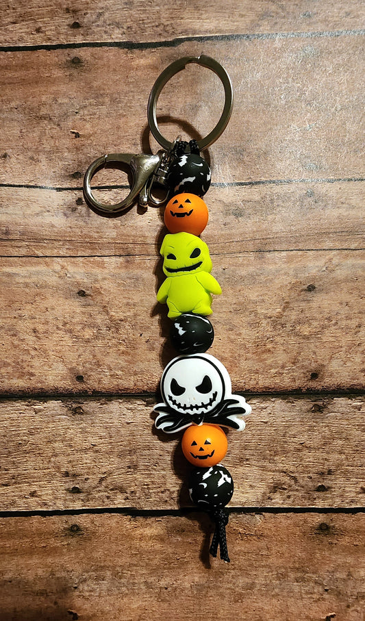 Pumpkin King | Silicone Beaded Keychain