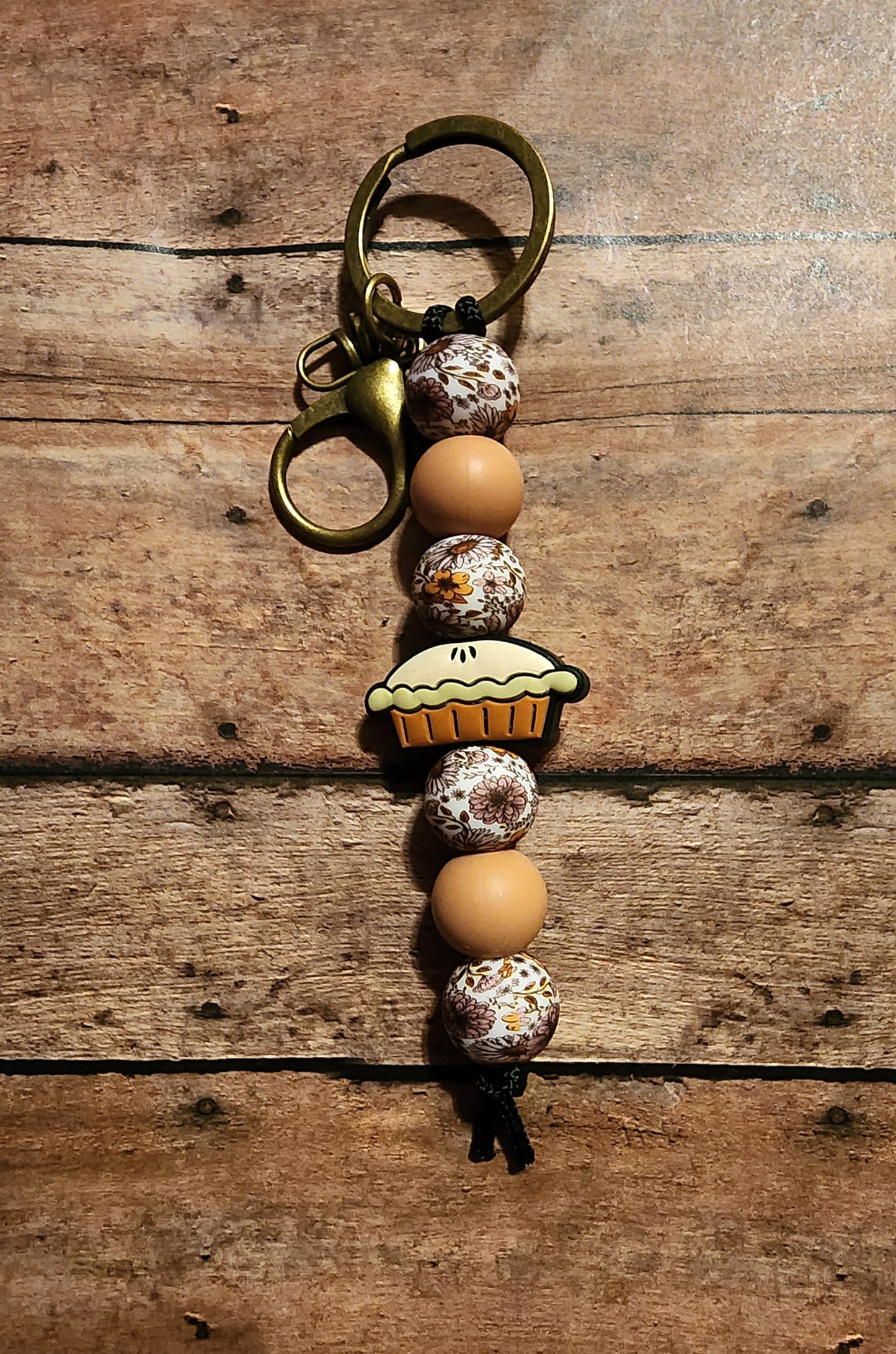 Thanksgiving Pie | Silicone Beaded Keychain