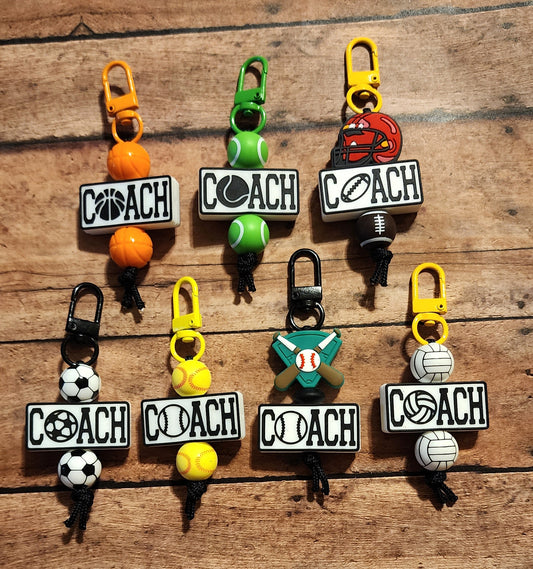 Coach | Silicone Beaded Zipper Pull Keychain