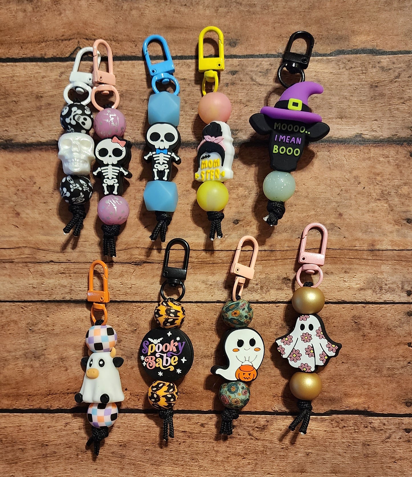 Halloween | Silicone Beaded Zipper Pull Keychain
