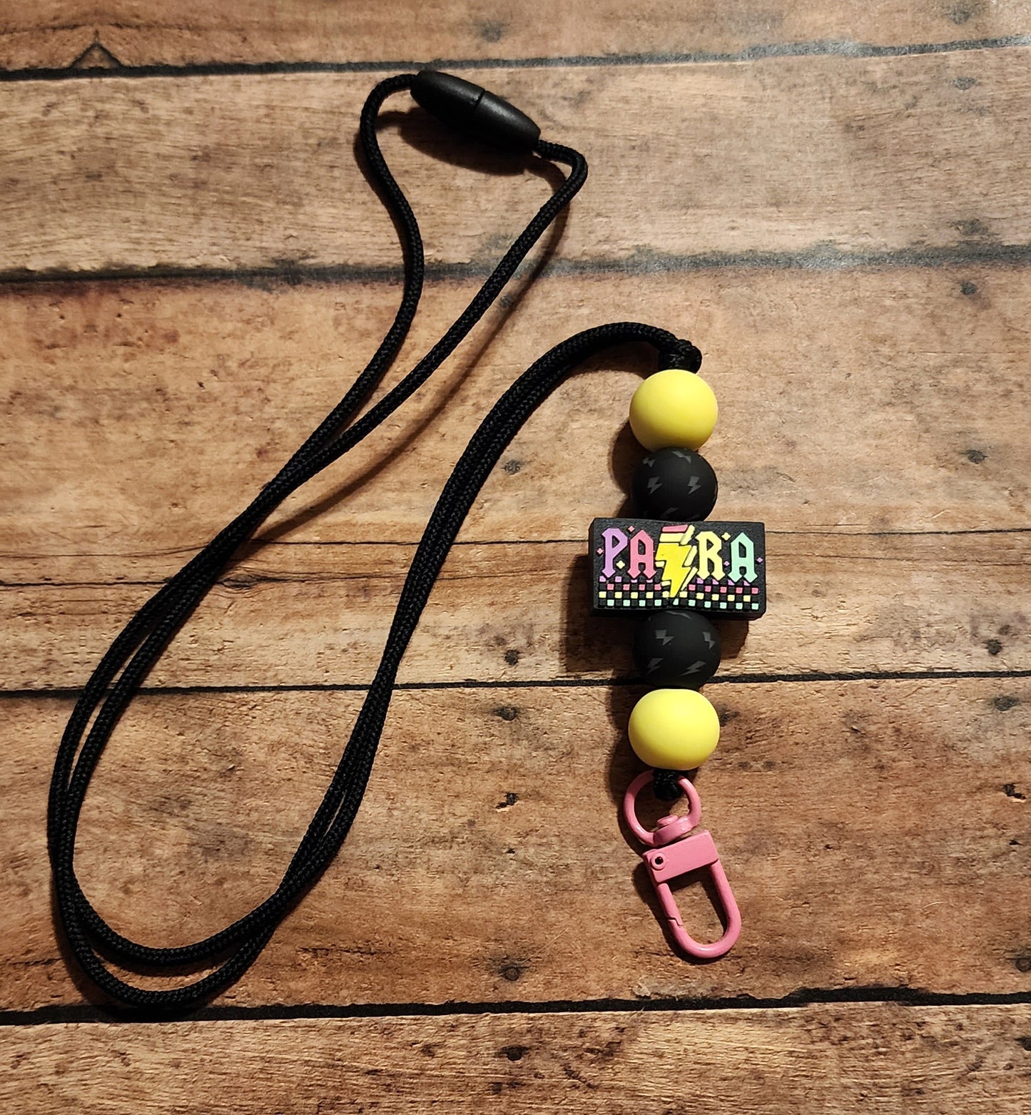 Para Bolt | Glow-in-the-Dark Silicone Beaded Lanyard